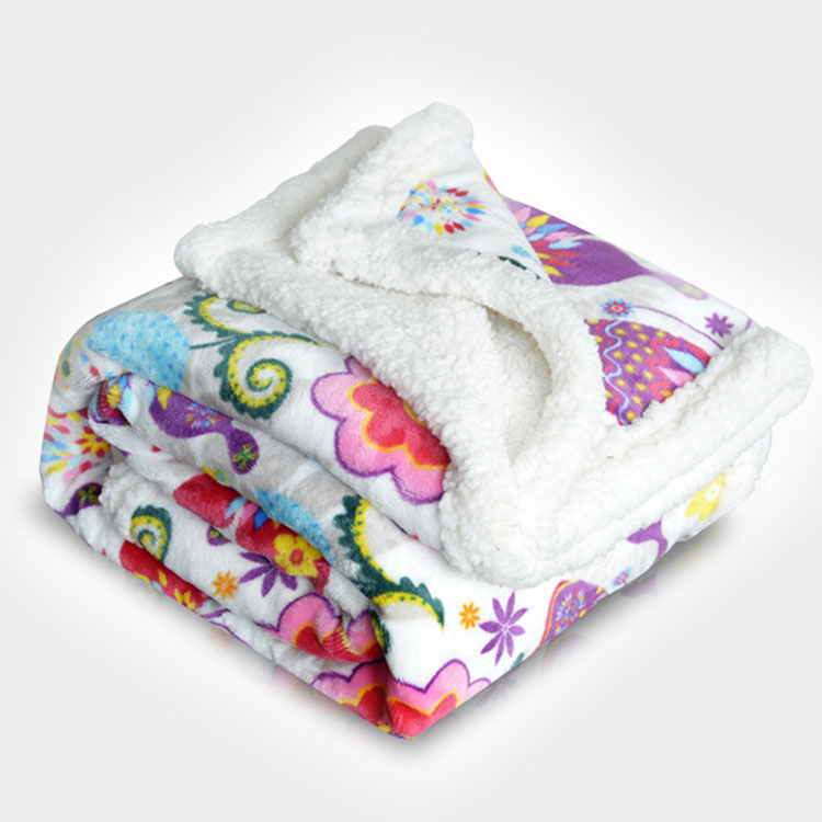 Gooit Sherpa Design-dekens met print